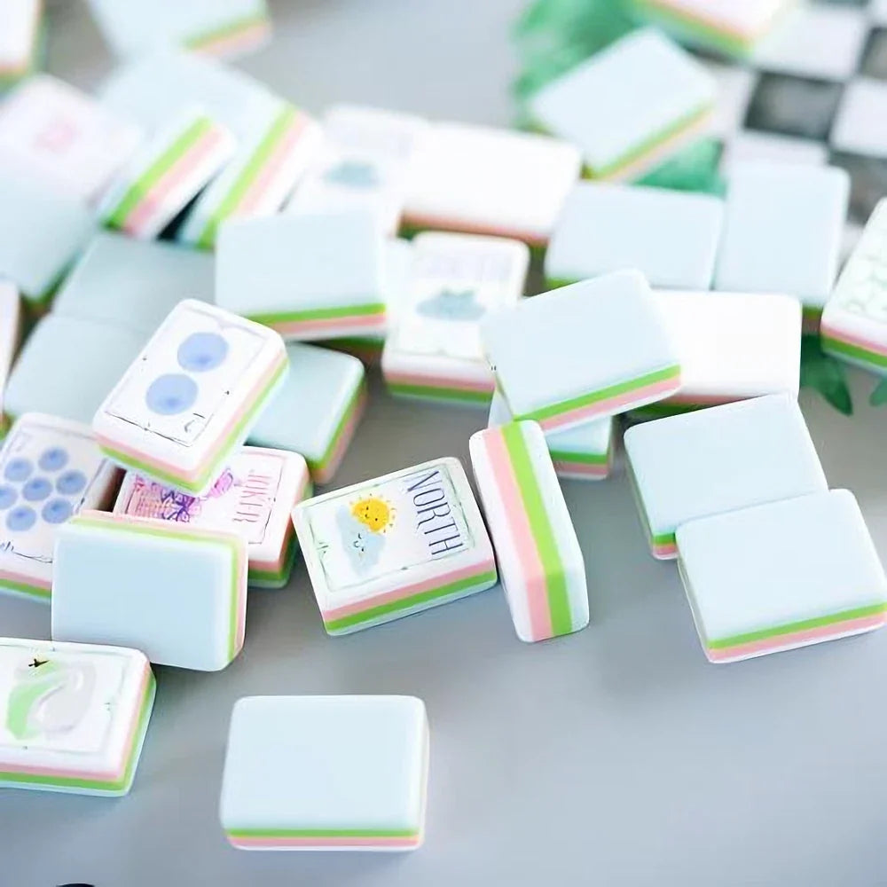 Premium Pastel Color 4-Layer American Mahjong Set Free Shipping (Tiles only)