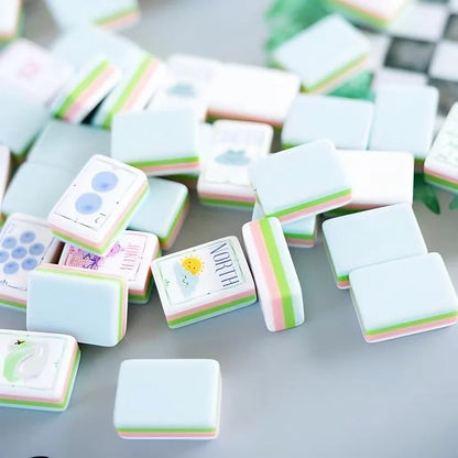 Premium Pastel Color 4-Layer American Mahjong Set Free Shipping (Tiles only)