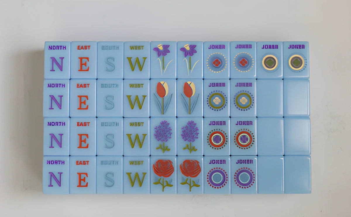 Blue Woodlands Mahjong Set 160Tiles Set Free Shipping (Tiles only)