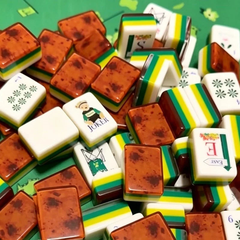 2026 Luxury Green Masters Golf American Version Acrylic Mahjong Set & Tiles