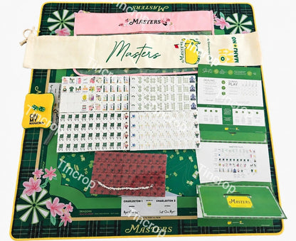 2026 Luxury Green Masters Golf American Version Acrylic Mahjong Set & Tiles