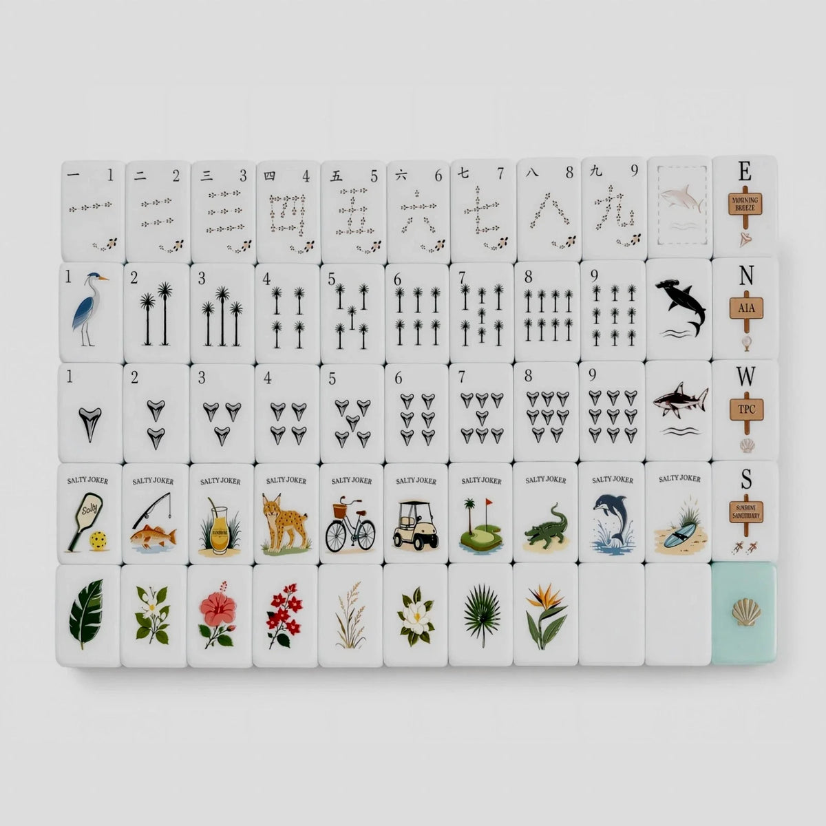 Salty Tiles Mahjong coastal themed American Mahjong set Free Shipping