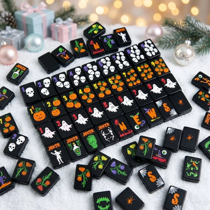 Black Halloween Themed American Mahjong Tile Set Free Shipping