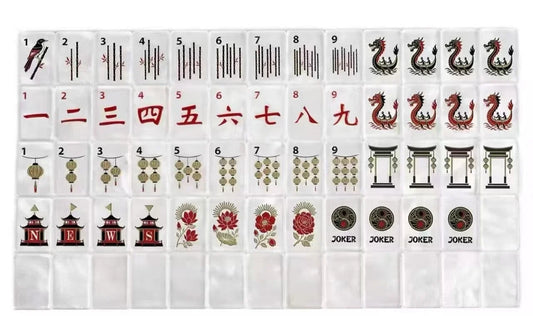 White Pearl Shell American Mahjong Tile Set Free shipping
