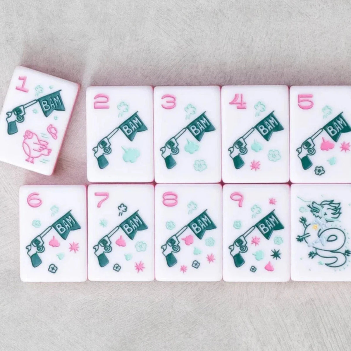 Miss Cowgirl Mahjong Tile Set Free Shipping