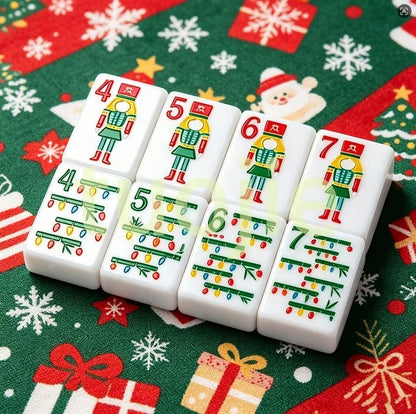 Christmas Modern Foldable Portable Luxury American Mahjong Tile Set 160 Pcs