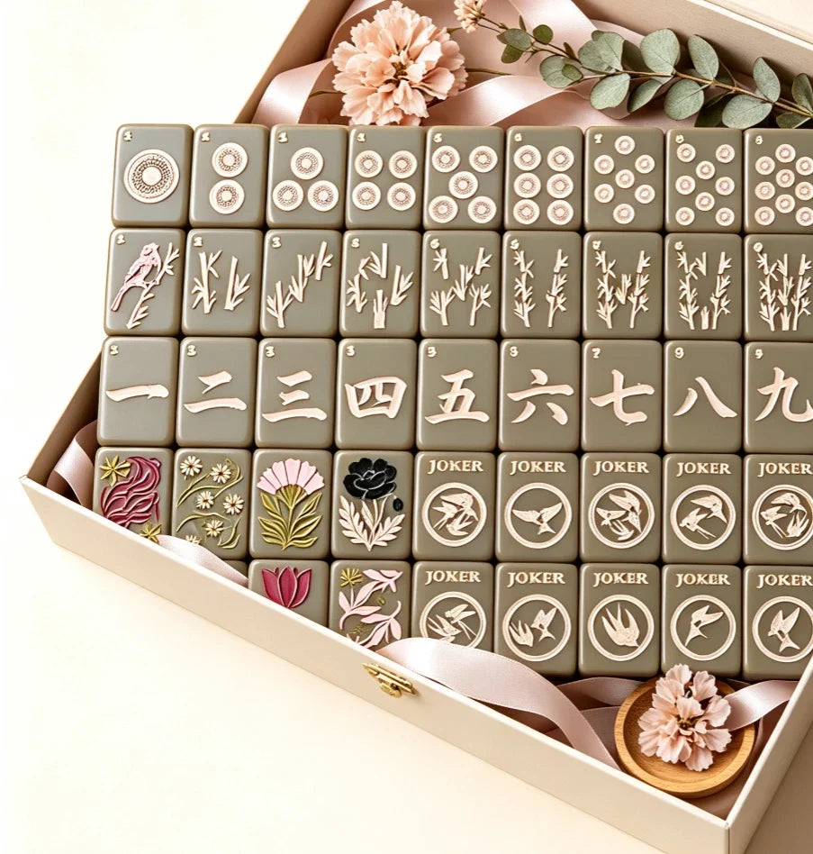 Luxury Heritage Green Mahjong Set Free shipping