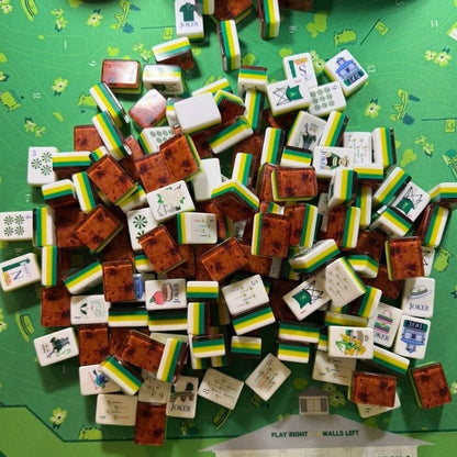 2026 Luxury Green Masters Golf American Version Acrylic Mahjong Set & Tiles