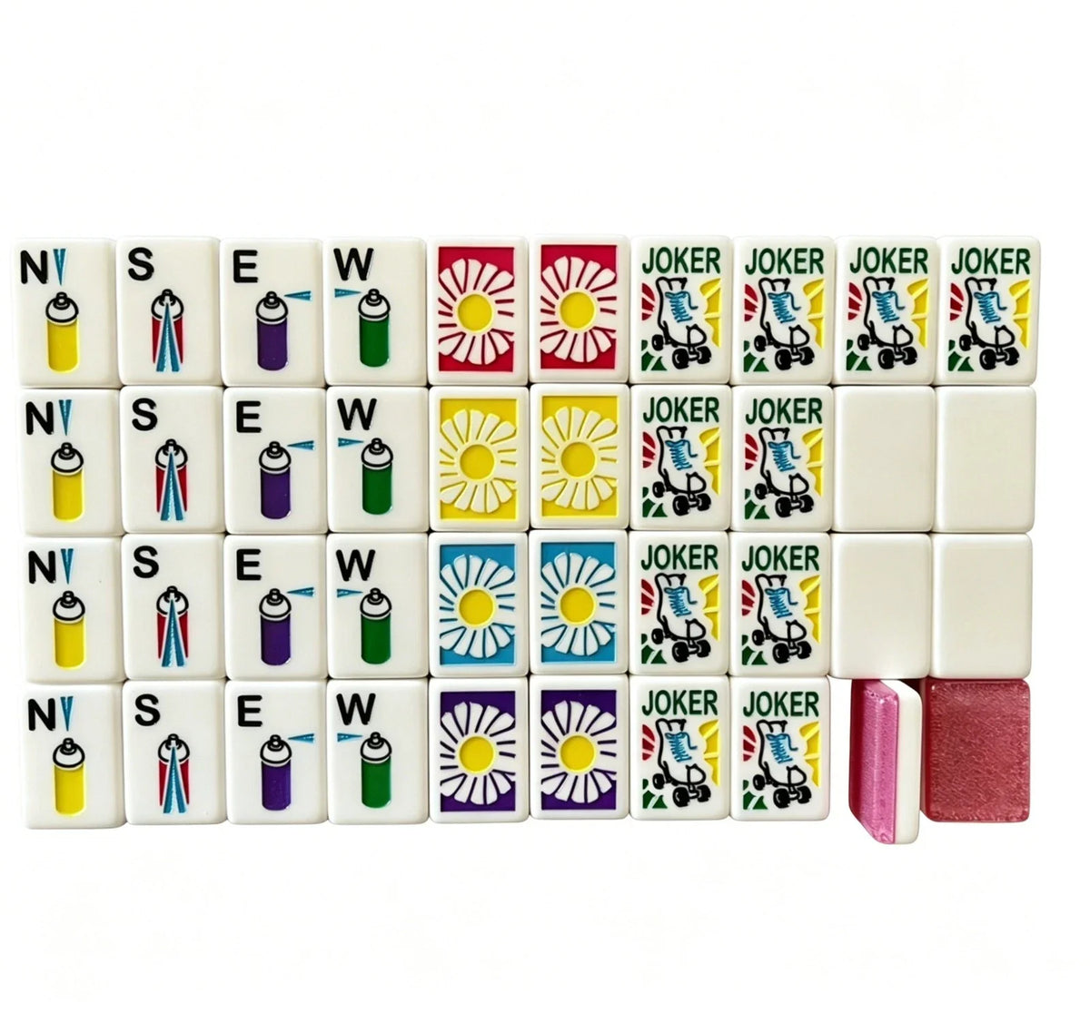 I Love the 80s Mahjong Set American Mahjong Set Free shipping