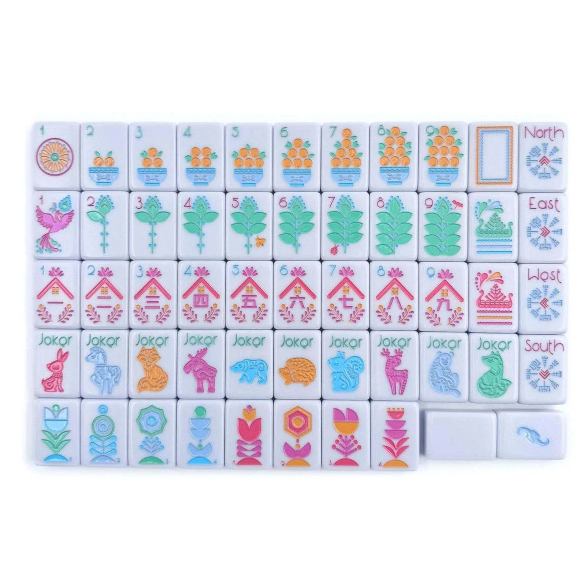 Scandinavian Folk Art mahjong Set Free Shipping