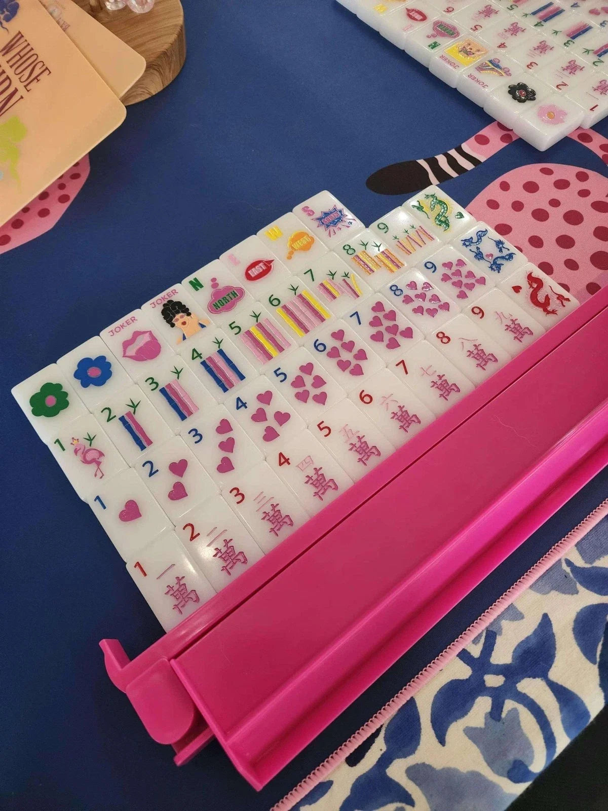 Pop Diva Themed Single-Layer Engraved Acrylic American Mahjong Complete Set 160
