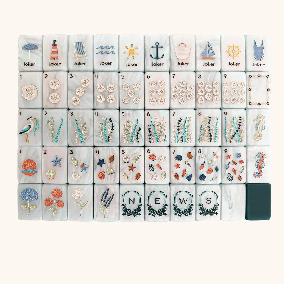 East Coast Sands Mahjong Tile Set Free Shipping