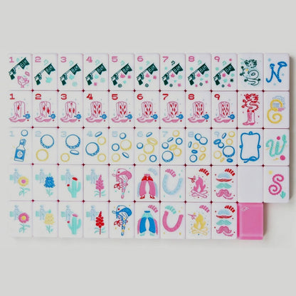 Miss Cowgirl Mahjong Tile Set Free Shipping