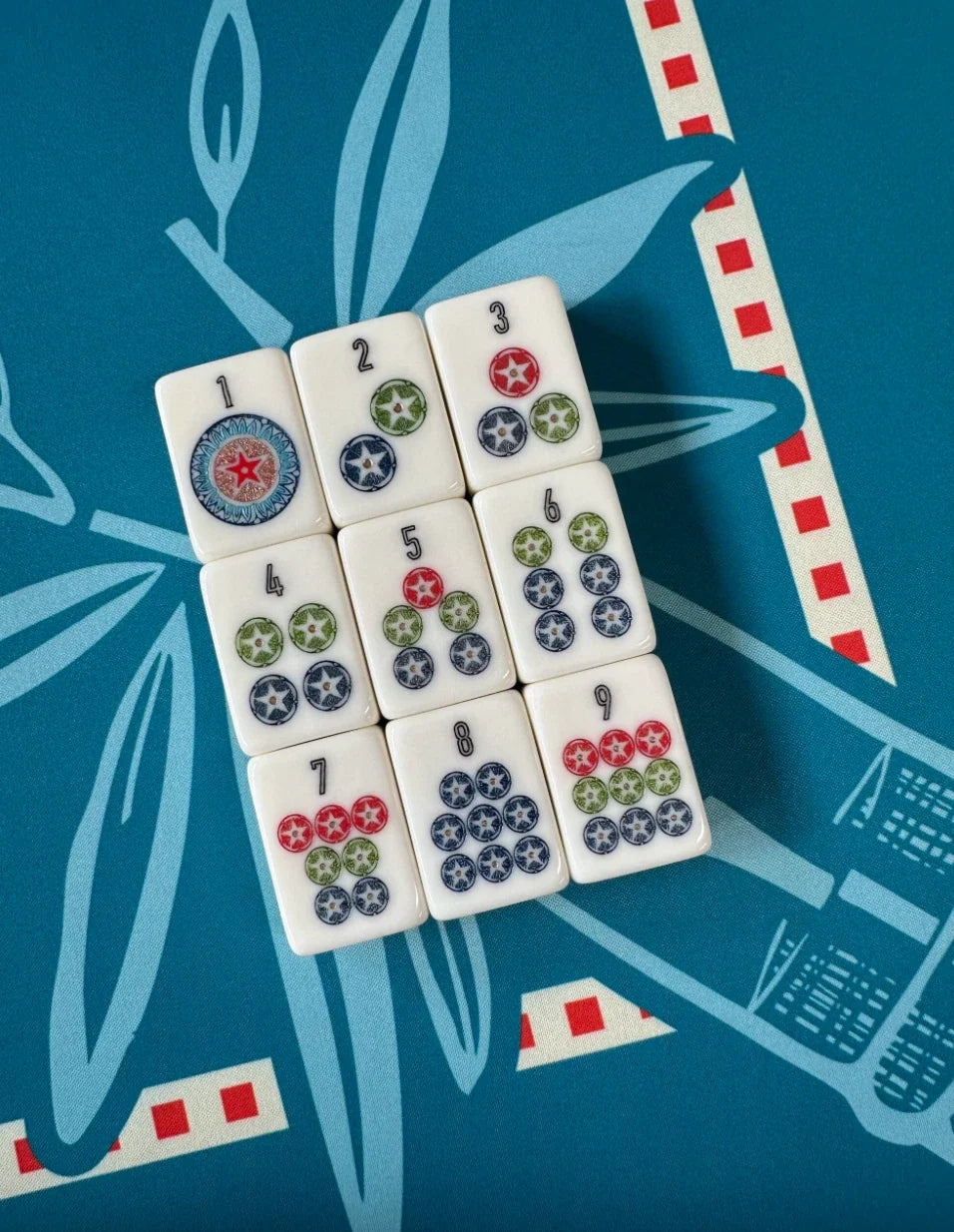 Heron Mahjong Set Modern Design Portable Acrylic Tiles Wildlife (Tiles only)